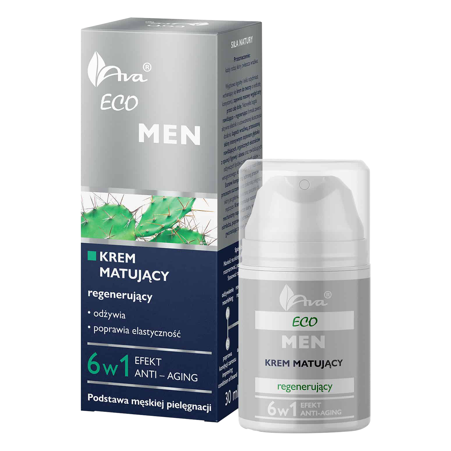 Nieznana AVA Eco Men, regenerierende Creme, mattierend, 50 ml