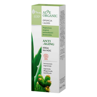 AVA Aloe Organic, Anti-Aging, krem na noc, 50 ml - zdjęcie produktu