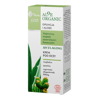 AVA Aloe Organic, Anti-Aging, krem pod oczy, 15 ml - zdjęcie produktu