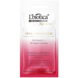 L'Biotica Dermomask Night Active, maseczka naprawcza do twarzy, vit C + odmładzanie, 12 ml - miniaturka zdjęcia produktu