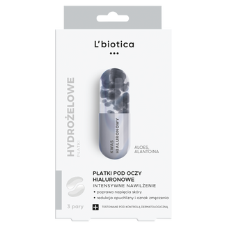 L'Biotica Home Spa, płatki pod oczy hialuronowe, intensywne nawilżanie, 3 x 2 sztuki - zdjęcie produktu