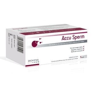 Accu Sperm, test płodności dla mężczyzn określający stężenie plemników, 1 sztuka KRÓTKA DATA - zdjęcie produktu