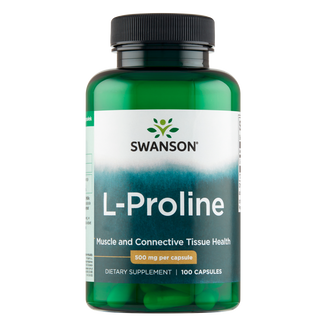Swanson L-Proline, L-prolina, 100 kapsułek KRÓTKA DATA - zdjęcie produktu