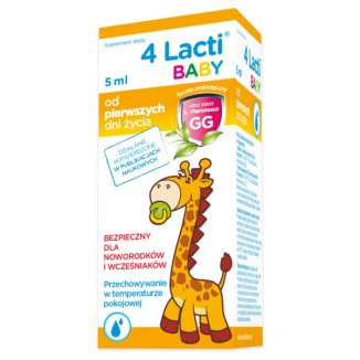 4 Lacti Baby od pierwszych dni życia, krople, 5 ml USZKODZONE OPAKOWANIE - zdjęcie produktu