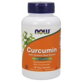 Now Foods Curcumin, kurkumina, 60 kapsułek wegetariańskich - zdjęcie produktu