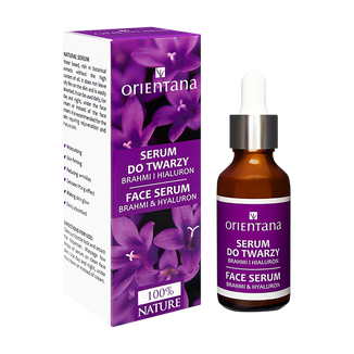 Orientana, Bio serum do twarzy, Brahmi i kwas hialuronowy, 30 ml - zdjęcie produktu