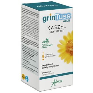 GrinTuss Adult, kaszel suchy i mokry, syrop dla dzieci powyżej 12 roku i dorosłych, 128 g - zdjęcie produktu