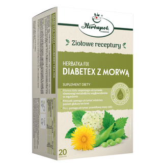 Herbapol Diabetex z Morwą, herbatka fix, 1,5 g x 20 saszetek - zdjęcie produktu