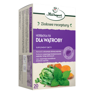 Herbapol Dla Wątroby, herbatka fix ziołowa, 2 g x 20 saszetek USZKODZONE OPAKOWANIE - zdjęcie produktu