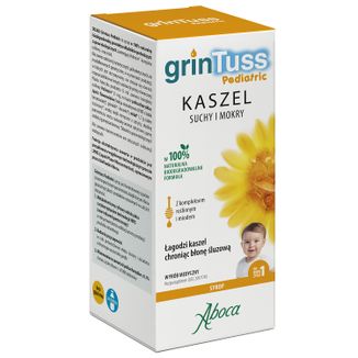 GrinTuss Pediatric, kaszel suchy i mokry, syrop dla dzieci powyżej 1 roku, 210 g - zdjęcie produktu