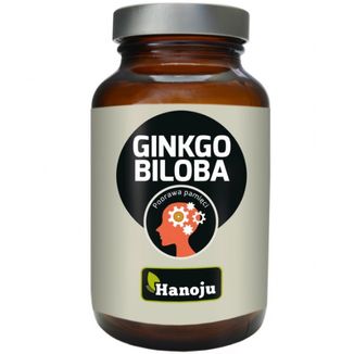 Hanoju, Ekstrakt ginko biloba 400 mg, Poprawa pamięci, 90 kapsułek - zdjęcie produktu