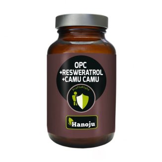 Hanoju, OPC + Resveratrol + Bio Camu Camu 500 mg, 60 kapsułek - zdjęcie produktu