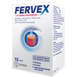 Fervex 500 mg + 200 mg + 25 mg, granulat do sporządzania roztworu doustnego, smak malinowy, 12 saszetek USZKODZONE OPAKOWANIE - miniaturka zdjęcia produktu