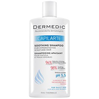 Dermedic Capilarte, szampon kojący do włosów i nadwrażliwej skóry, 300 ml - zdjęcie produktu