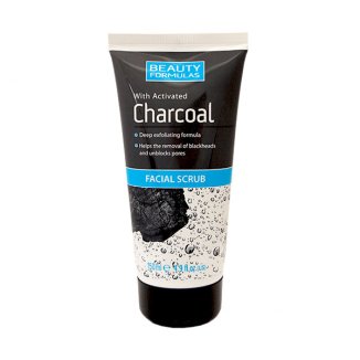 Beauty Formulas Charcoal, peeling oczyszczający do twarzy z aktywnym węglem, 150 ml - zdjęcie produktu