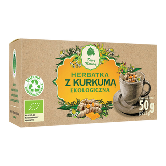 Dary Natury Herbatka z Kurkumą, ekologiczna, 2 g x 25 saszetek - zdjęcie produktu