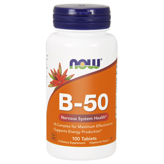 Now Foods B-50, kompleks witamin B, 100 tabletek - zdjęcie produktu