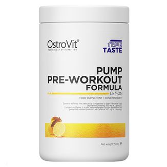 OstroVit Pump Pre-Workout Formula, smak cytrynowy, 500 g - zdjęcie produktu