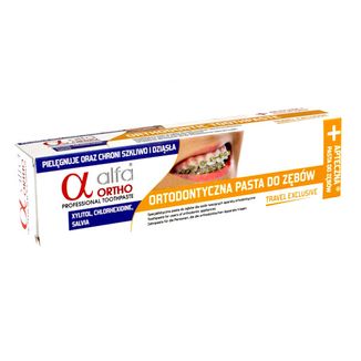 Alfa Ortho, Travel Exclusive, pasta dla osób noszących aparat ortodontyczny, 75 ml USZKODZONE OPAKOWANIE - zdjęcie produktu
