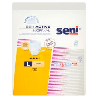Seni Active Normal, majtki chłonne, Large, 100-135 cm, 30 sztuk - zdjęcie produktu
