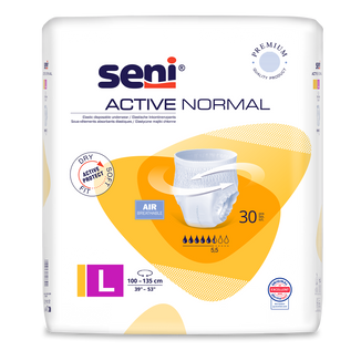 Seni Active Normal, majtki chłonne, Large, 100-135 cm, 30 sztuk - zdjęcie produktu