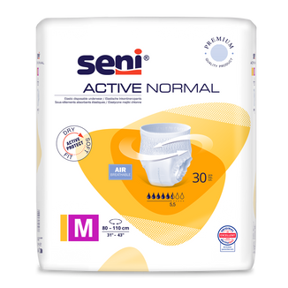 Seni Active Normal, majtki chłonne, Medium, 80-110 cm, 30 sztuk - zdjęcie produktu