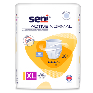 Seni Active Normal, majtki chłonne, Extra Large, 120-160 cm, 30 sztuk - zdjęcie produktu