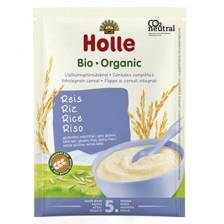 Holle Kaszka ryżowa Bio, pełnoziarnista, bezmleczna, bezglutenowa, po 5 miesiącu, 25 g - zdjęcie produktu