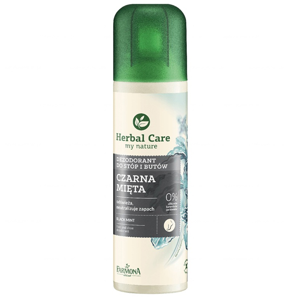 Herbal Care Farmona Herbal Care schwarz Minze, Deodorant für die Füße, 150 ml — Inhaltsstoffe und Bewertung
