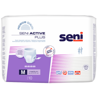 Seni Active Plus, majtki chłonne, Medium, 80-110 cm, 10 sztuk - zdjęcie produktu
