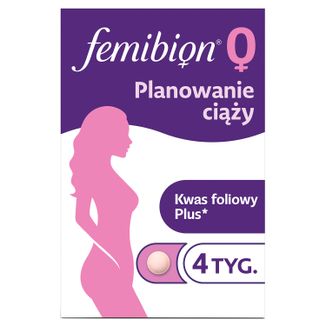 Femibion 0 Planowanie ciąży, Kwas Foliowy Plus, 28 tabletek USZKODZONE OPAKOWANIE - zdjęcie produktu