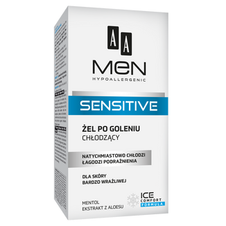 AA Men Sensitive, żel po goleniu, chłodzący, do skóry bardzo wrażliwej, 100 ml - zdjęcie produktu