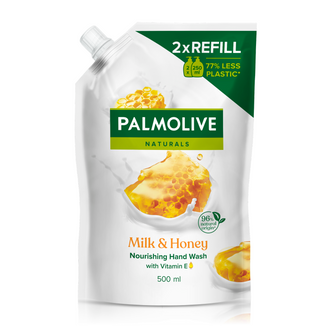 Palmolive, mydło w płynie, mleko i miód, zapas, 500 ml - zdjęcie produktu