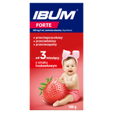 Ibum Forte 200 mg/ 5 ml, zawiesina doustna dla dzieci od 3 miesiąca, smak truskawkowy, 100 g - miniaturka zdjęcia produktu