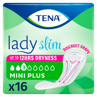 Tena Lady Slim, podpaski specjalistyczne, Mini Plus, 16 sztuk - zdjęcie produktu