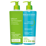 Bioderma Sebium Gel Moussant, antybakteryjny żel do mycia twarzy, 2 x 500 ml - miniaturka zdjęcia produktu
