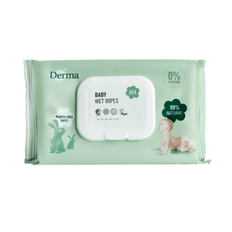 Derma Eco Baby, chusteczki nawilżane, 64 sztuki Derma Eco Baby, chusteczki nawilżane, 64 sztuki - zdjęcie produktu