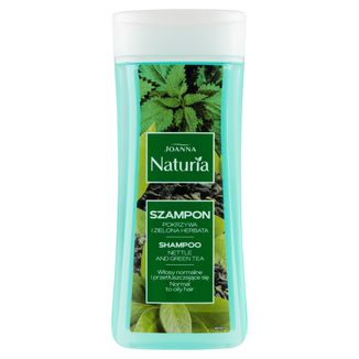 Joanna Naturia, szampon do włosów z pokrzywą i zieloną herbatą, 200 ml - zdjęcie produktu