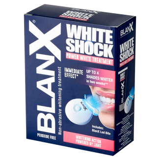 BlanX White Shock, wybielający system do zębów, pasta, 50 ml + Blanx Led Bite - zdjęcie produktu