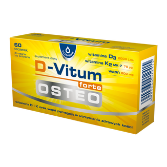 D-Vitum Forte Osteo, 60 tabletek do ssania lub połykania - zdjęcie produktu