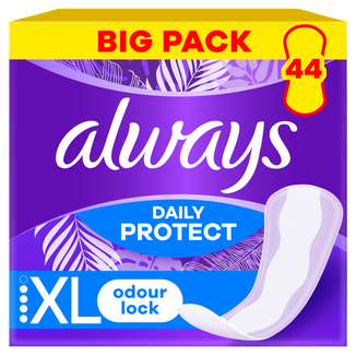 Always Dailies Extra Protect, wkładki higieniczne, Long Plus, 44 sztuki USZKODZONE OPAKOWANIE - zdjęcie produktu