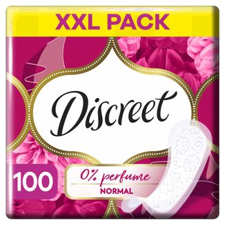Wkładki higieniczne Discreet, Normal, no perfume, 100 sztuk - zdjęcie produktu