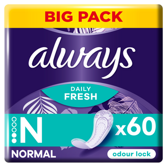 Always Dailies Fresh Protect, wkładki higieniczne, Normal, 60 sztuk USZKODZONE OPAKOWANIE - zdjęcie produktu