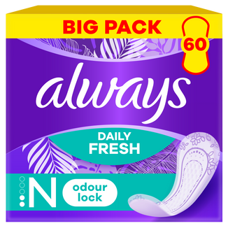 Always Dailies Fresh Protect Normal, wkładki higieniczne, 60 sztuk USZKODZONE OPAKOWANIE Always Dailies Fresh Protect Normal, wkładki higieniczne, 60 sztuk USZKODZONE OPAKOWANIE - zdjęcie produktu