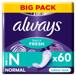 Always Dailies Fresh Protect, wkładki higieniczne, Normal, 60 sztuk - zdjęcie produktu