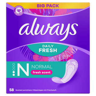 Always Dailies Fresh Protect, wkładki higieniczne, Normal, 58 sztuk - zdjęcie produktu