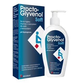 Procto-Glyvenol Soft, żel do higieny intymnej  z ruszczykiem dla osób z hemoroidami, 180 ml USZKODZONE OPAKOWANIE - zdjęcie produktu