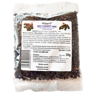 Herbapol Bez Czarny Owoc, herbatka owocowa, 50 g KRÓTKA DATA - zdjęcie produktu