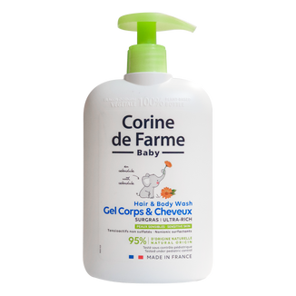 Corine De Farme Baby, delikatny żel do mycia ciała i włosów 2w1, od urodzenia, z ekstraktem z nagietka, 500 ml - zdjęcie produktu