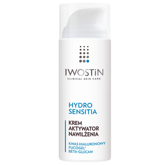 Iwostin Hydro Sensitia, krem aktywator nawilżenia, skóra odwodniona, sucha i wrażliwa, 50 ml USZKODZONE OPAKOWANIE - zdjęcie produktu